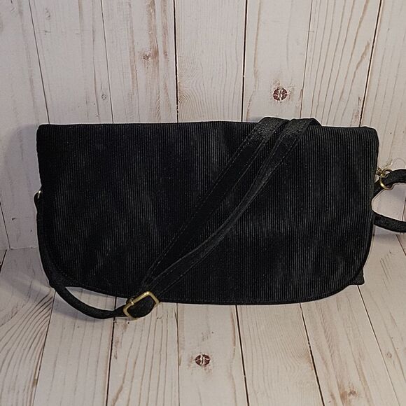 Anthropologie gently Crossbody Foldover clutch Velvet bag - Picture 1 of 11